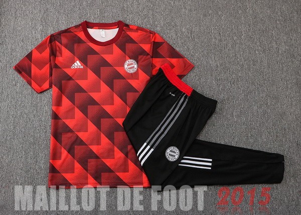 Maillot De Foot Entrainement Ensemble Complet Bayern Munich 22/23 Rouge Noir