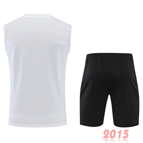 Maillot De Foot Entrainement Sans Manches Ensemble Complet Bayern Munich 22/23 Blanc Noir