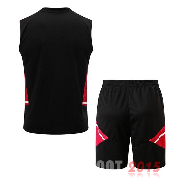 Maillot De Foot Entrainement Sans Manches Ensemble Complet Bayern Munich 22/23 Noir II Rouge