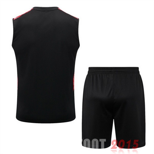Maillot De Foot Entrainement Sans Manches Ensemble Complet Bayern Munich 22/23 Noir I Rouge