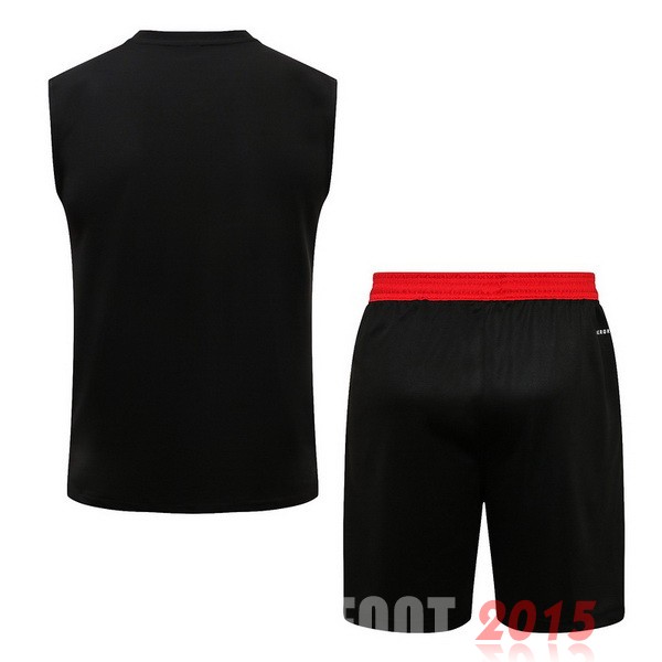 Maillot De Foot Entrainement Sans Manches Ensemble Complet Bayern Munich 22/23 Noir Rouge