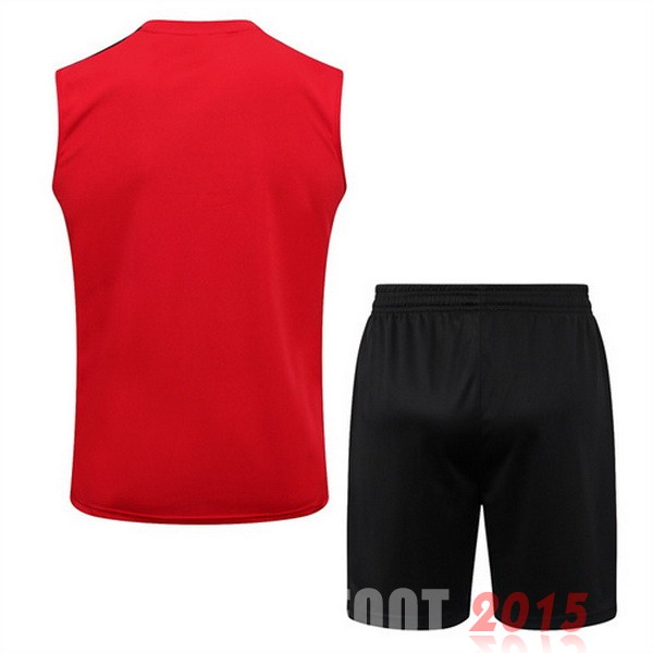 Maillot De Foot Entrainement Sans Manches Ensemble Complet Bayern Munich 22/23 Rouge Noir