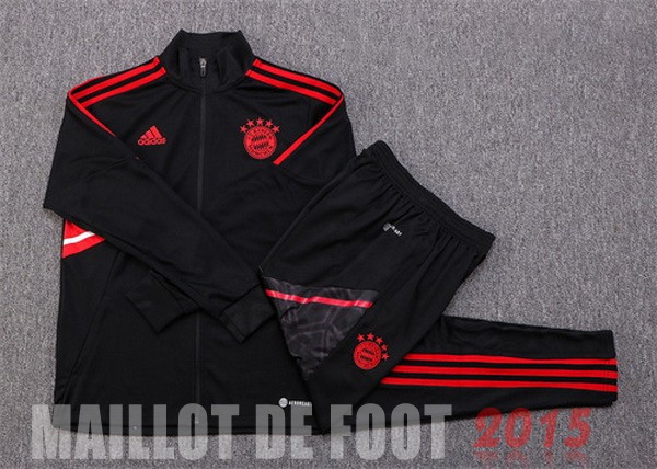 Maillot De Foot Survêtements Enfant Bayern Munich 22/23 Noir I Rouge