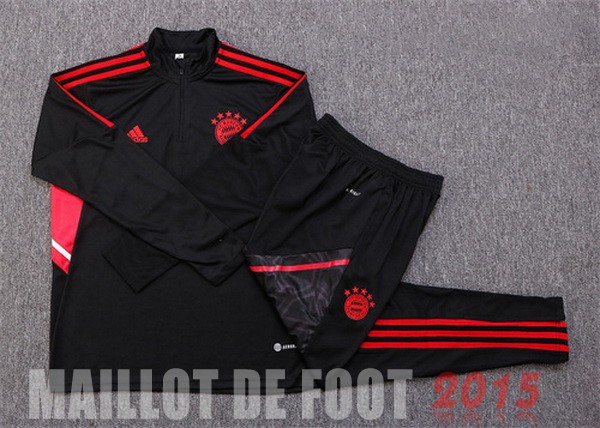 Maillot De Foot Survêtements Enfant Bayern Munich 22/23 Noir Rouge