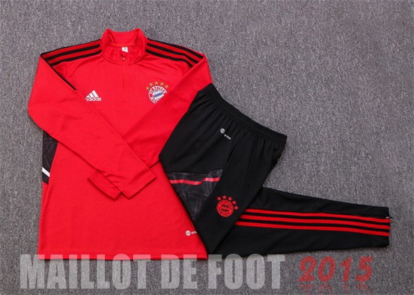 Maillot De Foot Survêtements Enfant Bayern Munich 22/23 Rouge Noir