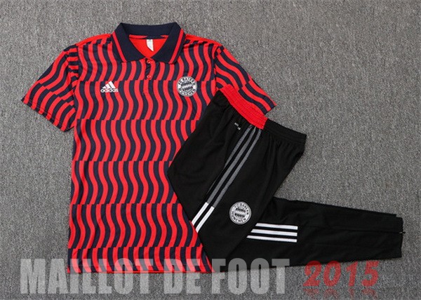Maillot De Foot Ensemble Complet Polo Bayern Munich 22/23 Rouge I Noir