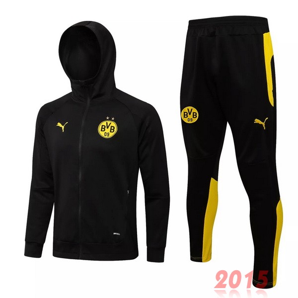 Maillot De Foot Sweat Shirt Capuche Borussia Dortmund 2021 2022 Noir Jaune