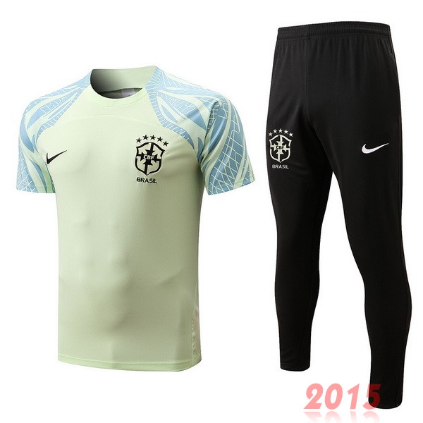 Maillot De Foot Entrainement Ensemble Complet Brésil 2022 Vert I Noir