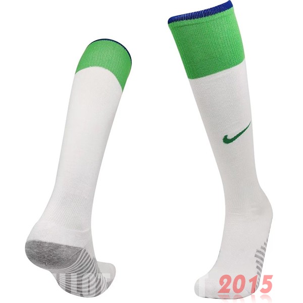 Maillot De Foot Domicile Chaussette Enfant Brésil 2022 Blanc