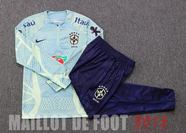 Maillot De Foot Survêtements Enfant Brésil 2022 Vert I Clair