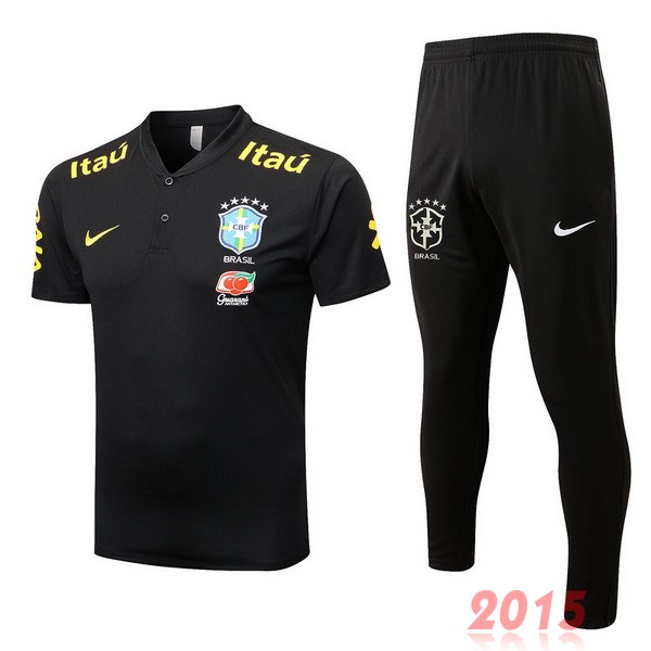 Maillot De Foot Ensemble Complet Polo Brésil 2022 Noir