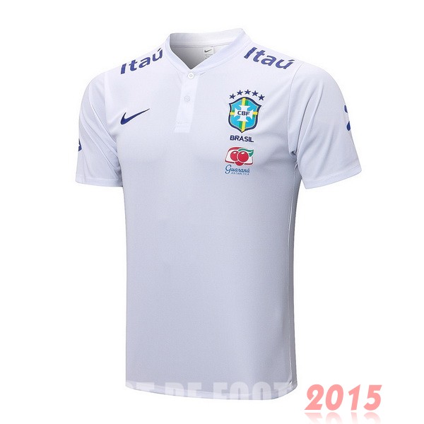 Maillot De Foot Polo Brésil 2022 II Blanc