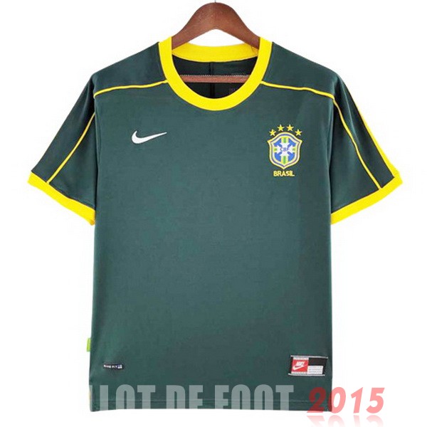 Maillot De Foot Gardien Maillot Brésil Rétro 1998 Vert