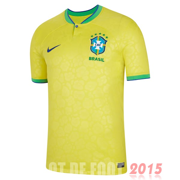 Maillot De Foot Domicile Maillot Brésil 2022 Jaune