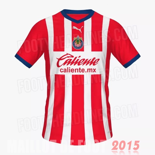 Maillot De Foot Thailande Domicile Maillot CD Guadalajara 22/23 Rouge Blanc