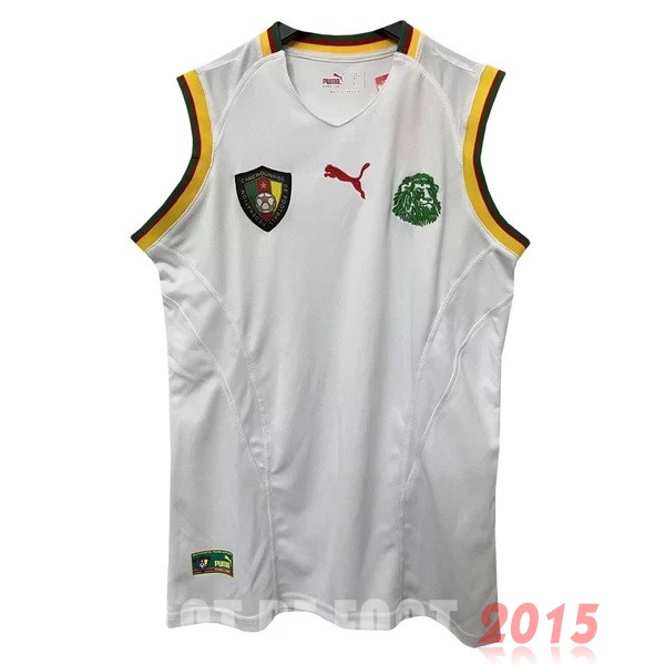 Maillot De Foot Maillot Sans Manches Cameroun Rétro 2002 Blanc