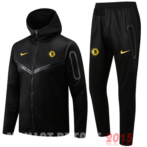 Maillot De Foot Sweat Shirt Capuche Chelsea 22/23 Noir Jaune