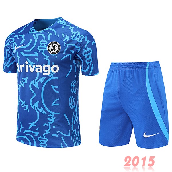 Maillot De Foot Entrainement Ensemble Complet Chelsea 22/23 Bleu Blanc