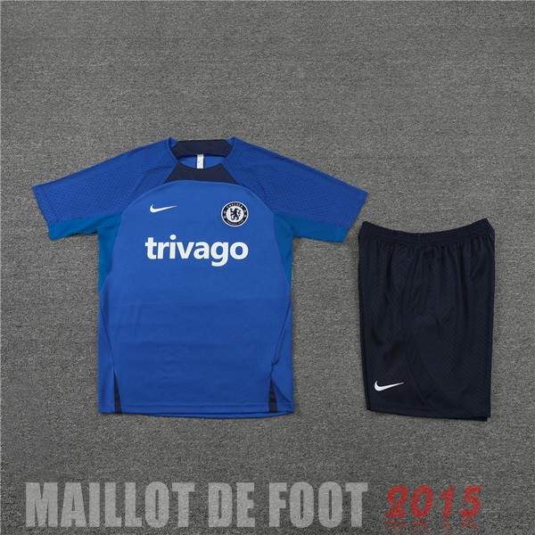 Maillot De Foot Entrainement Ensemble Complet Chelsea 22/23 Bleu II Blanc