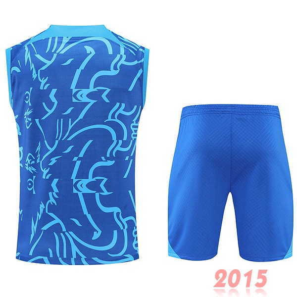 Maillot De Foot Entrainement Sans Manches Ensemble Complet Chelsea 22/23 Bleu