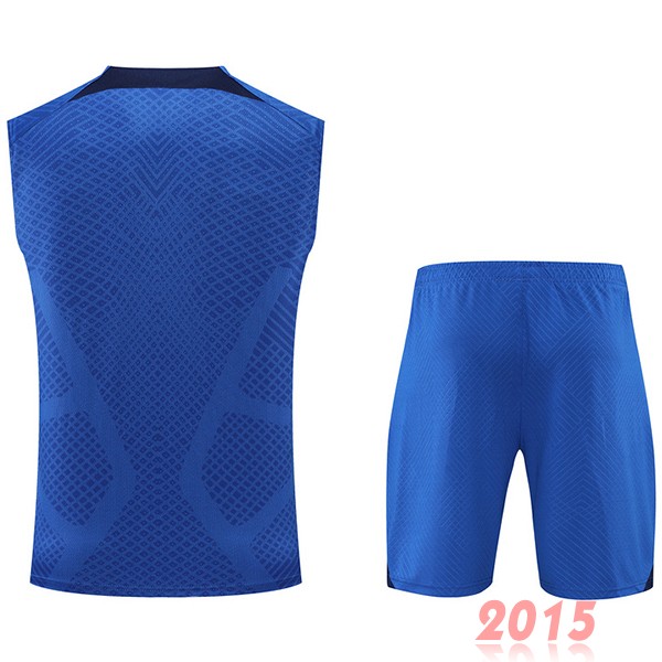 Maillot De Foot Entrainement Sans Manches Ensemble Complet Chelsea 22/23 Bleu