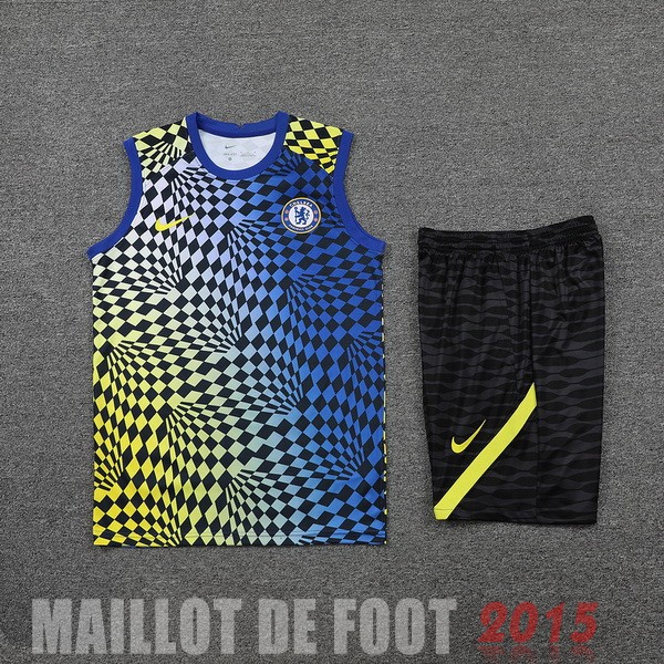 Maillot De Foot Entrainement Sans Manches Ensemble Complet Chelsea 22/23 Bleu