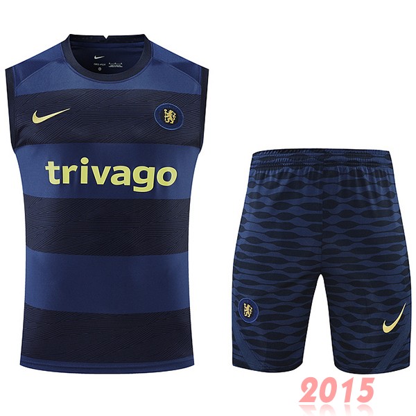 Maillot De Foot Entrainement Sans Manches Ensemble Complet Chelsea 22/23 Bleu