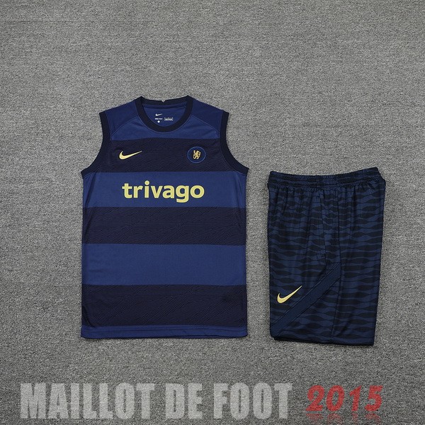 Maillot De Foot Entrainement Sans Manches Ensemble Complet Chelsea 22/23 Bleu