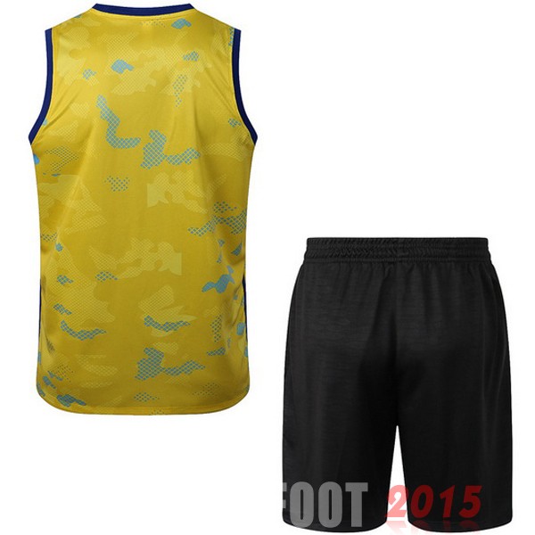 Maillot De Foot Entrainement Sans Manches Ensemble Complet Chelsea 22/23 Jaune Noir