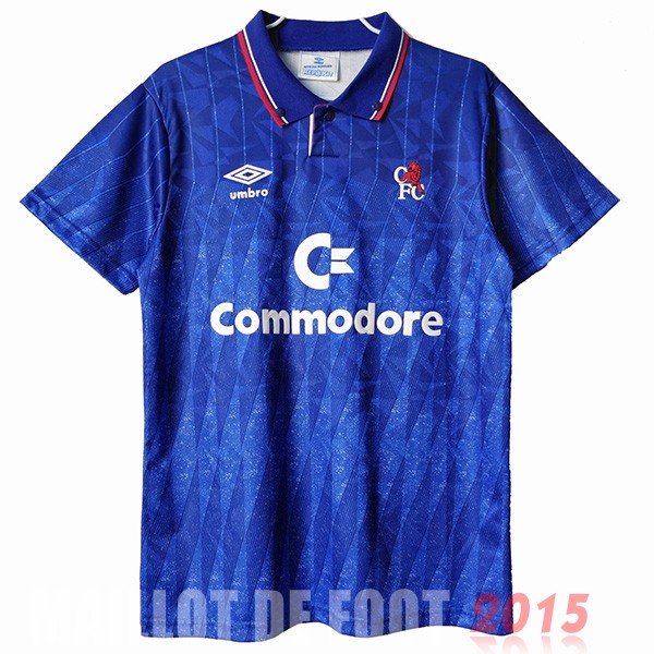 Maillot De Foot Domicile Maillot Chelsea Rétro 1989 1991 Bleu