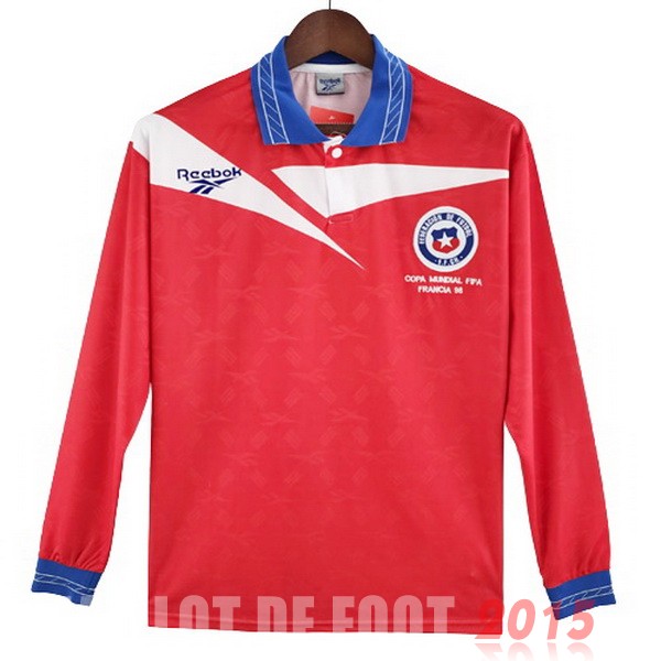 Maillot De Foot Domicile Manches Longues Chili Rétro 1998 Rouge