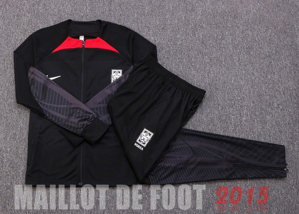 Maillot De Foot Survêtements Corée 2022 Noir I Rouge