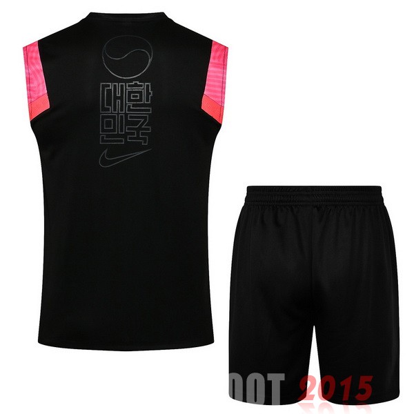 Maillot De Foot Entrainement Sans Manches Ensemble Complet Corée 22/23 Noir