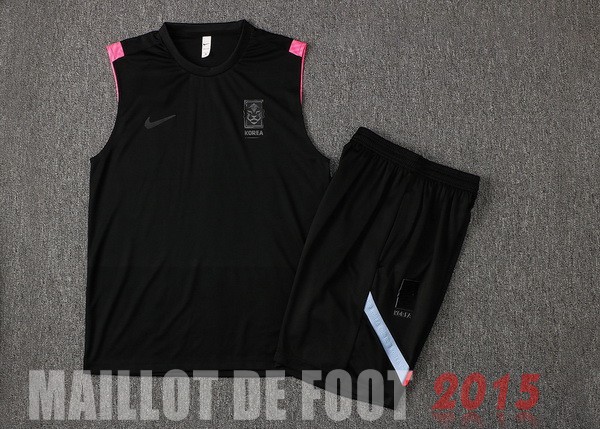 Maillot De Foot Entrainement Sans Manches Ensemble Complet Corée 22/23 Noir
