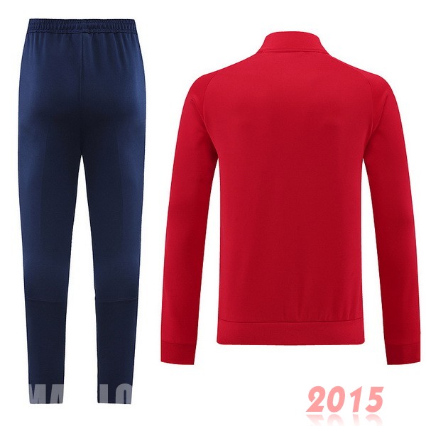 Maillot De Foot Ensemble Complet Ensemble longue fermeture éclair vêtements De Sport Espagne 2022 Rouge Bleu