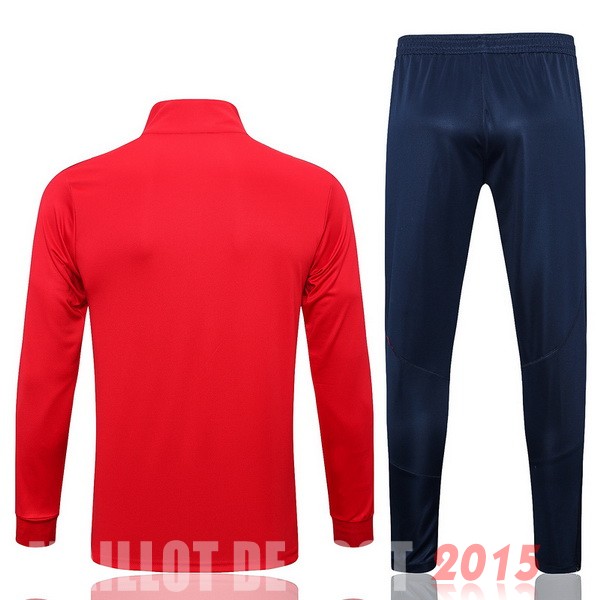 Maillot De Foot Ensemble Complet Ensemble longue fermeture éclair vêtements De Sport Espagne 2022 Rouge I Bleu
