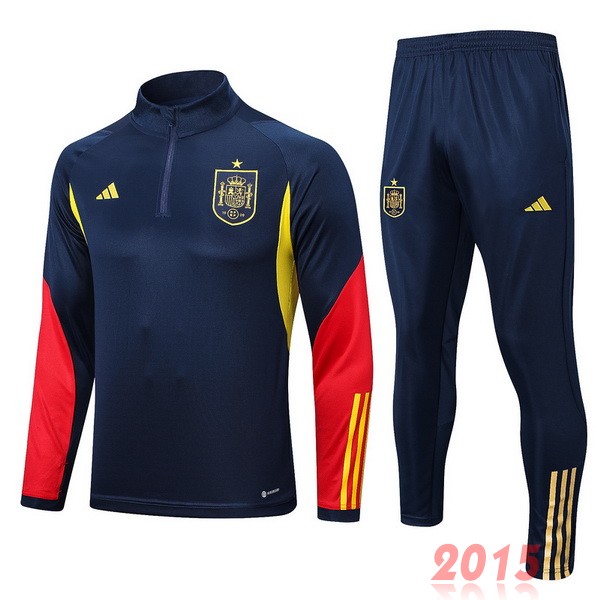 Maillot De Foot Ensemble Complet Sudadera Entrainement Espagne 2022 Bleu I Marine