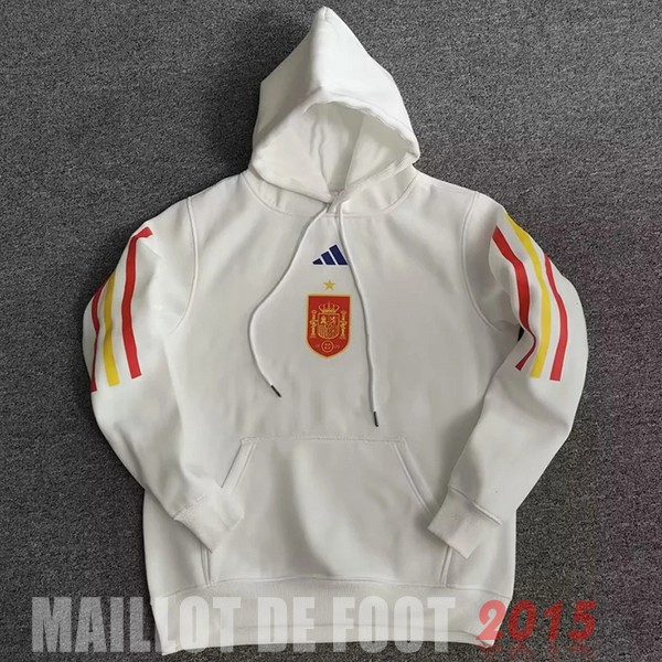 Maillot De Foot Sweats à Capuche Espagne 2022 Blanc