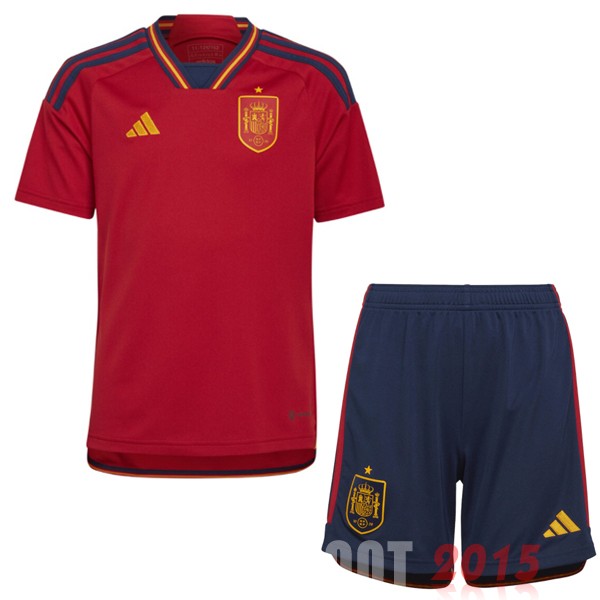 Maillot De Foot Domicile Conjunto De Enfant Espagne 2022 Rouge