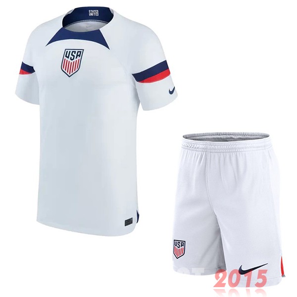 Maillot De Foot Domicile Conjunto De Enfant États Unis 2022 Blanc