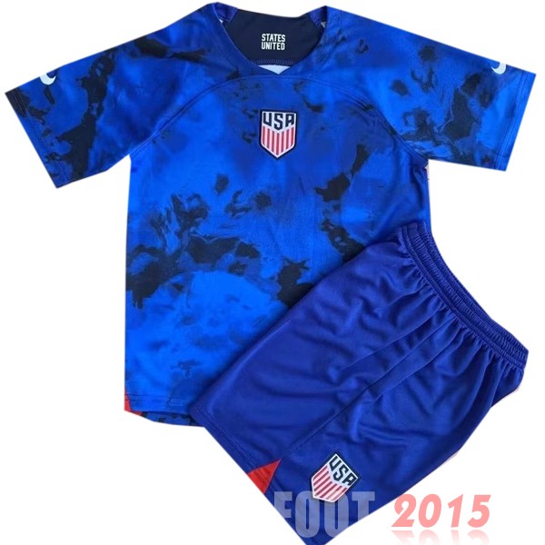 Maillot De Foot Exterieur Conjunto De Enfant États Unis 2022 Bleu