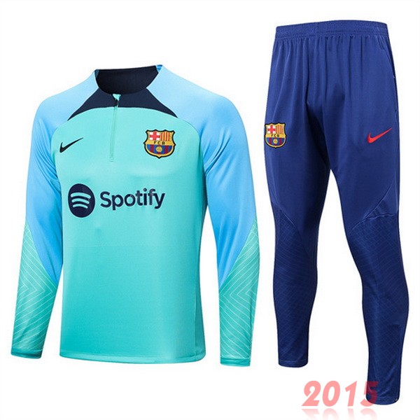 Maillot De Foot Survêtements Barcelona 22/23 Vert Bleu