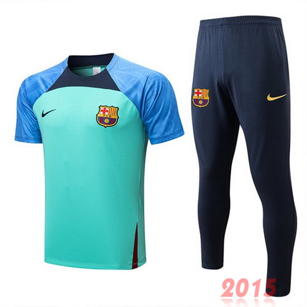 Maillot De Foot Entrainement Ensemble Complet Barcelona 22/23 Bleu I Vert