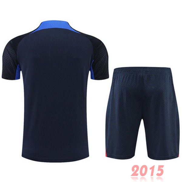 Maillot De Foot Entrainement Ensemble Complet Barcelona 22/23 Bleu Marine Rouge