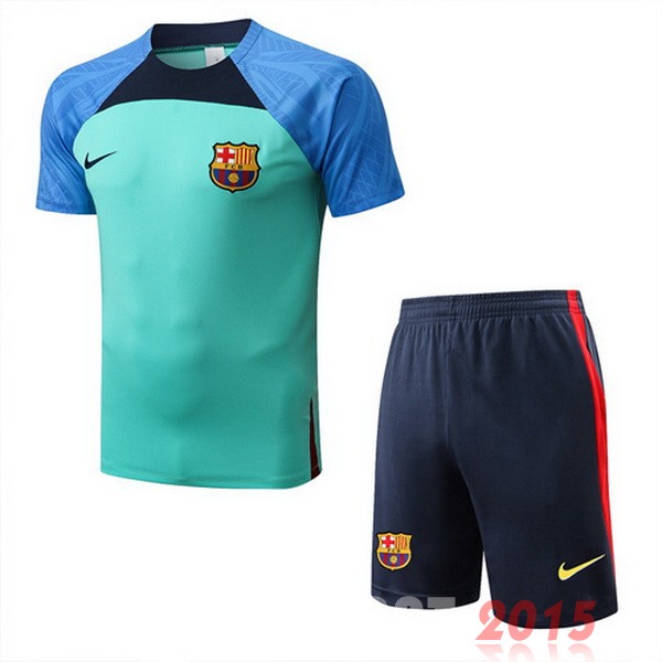 Maillot De Foot Entrainement Ensemble Complet Barcelona 22/23 Bleu Vert