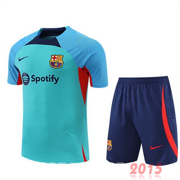 Maillot De Foot Entrainement Ensemble Complet Barcelona 22/23 Bleu Vert Rouge