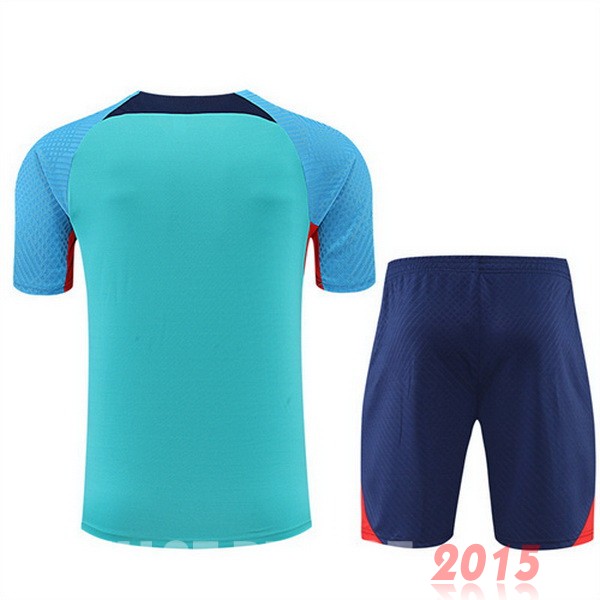 Maillot De Foot Entrainement Ensemble Complet Barcelona 22/23 Bleu Vert Rouge