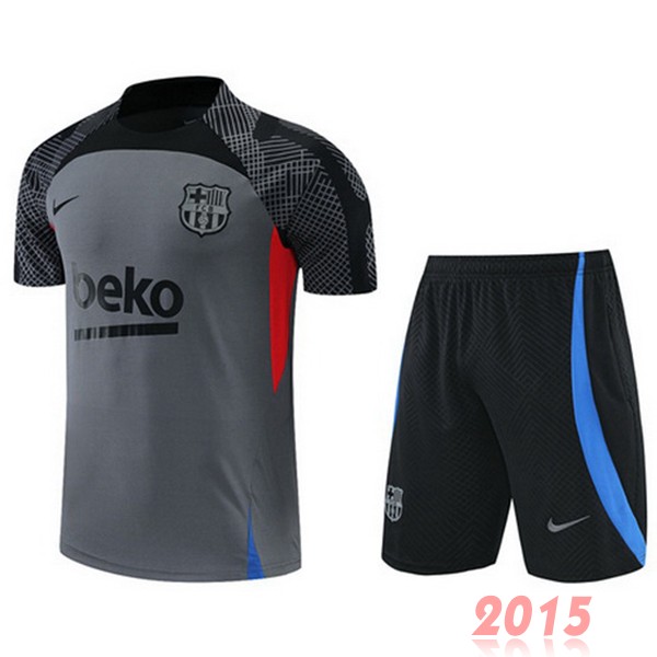 Maillot De Foot Entrainement Ensemble Complet Barcelona 22/23 Gris Noir