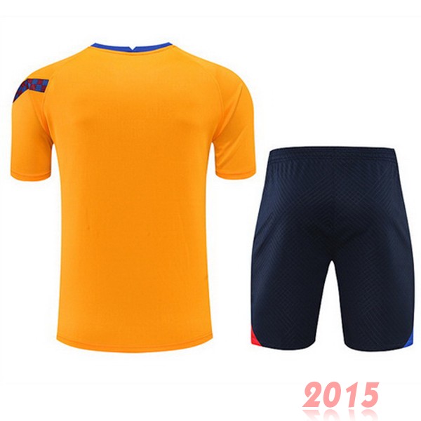 Maillot De Foot Entrainement Ensemble Complet Barcelona 22/23 Orange I Bleu