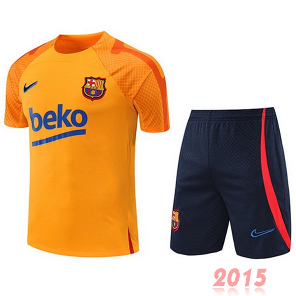 Maillot De Foot Entrainement Ensemble Complet Barcelona 22/23 Orange I Noir